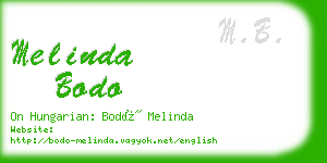 melinda bodo business card